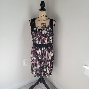 Kensie Sleeveless Abstract Print Dress